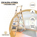 Escalera Aluminio con Mango (Oro) 5 peldaños Atenea