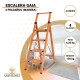 Escalera Aluminio con Mango (madera) 4 peldaños Gaia