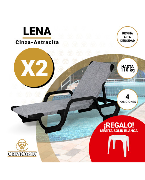 LOTE TUMBONAS LENA Cinza-Antracita