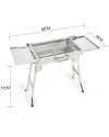 Parrilla grande de doble asa (acero inoxidable) open 112*30*71cm. fold: 60*30*18cm