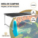 Mesa de Camping Plegable Rectangular 120x80 cm con Asa de Transporte