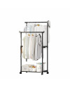 Perchero Organizador Doble Para Ropa Con Ruedas