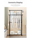 Perchero Organizador Doble Para Ropa Con Ruedas