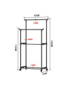 Perchero Organizador Doble Para Ropa Con Ruedas