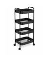 Organizador Multiusos de Metal 5 Niveles Con Ruedas