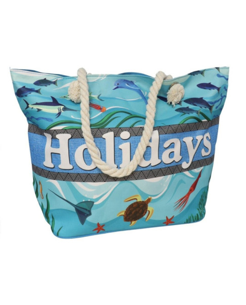BOLSA DE PLAYA POLIESTER 51 x 35 x 19 cm HOLIDAYS
