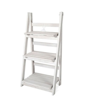 ESTANTE MADERA 3 BALDAS 80 x 41 x 25 BLANCO