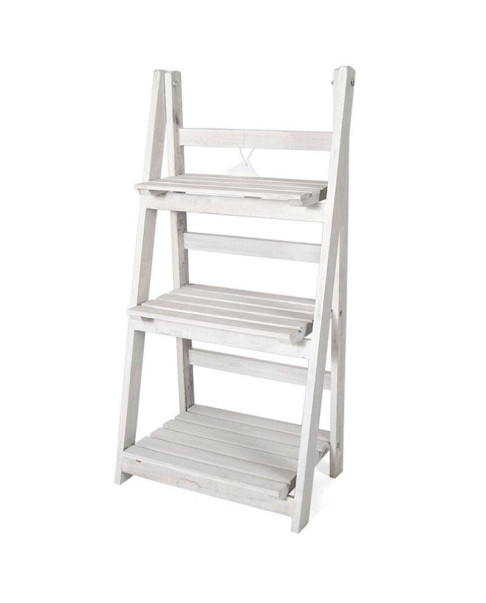 ESTANTE MADERA 3 BALDAS 80 x 41 x 25 BLANCO