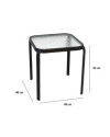 MESA AUXILIAR ACERO ANTRACITA 40 x 40 x 45 cm