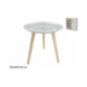 MESA AUXILIAR MADERA + MDF CASSIE 40 x 41 cm PLATA