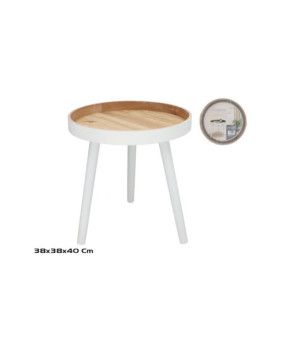 MESA AUXILIAR MADERA + MDF LUIS 38 x 38 x 40