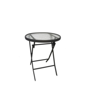 MESA PLEGABLE EXTERIOR ACERO 60 cm ANTRACITA