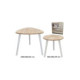 SET 2 MESAS AUXILIARES MADERA + MDF DARREN 48 x 48 x 45 cm PINO