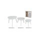 SET 3 MESAS AUXILIARES MADERA + MDF DARREN 59 x 59 x 49 cm BLANCO