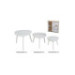 SET 3 MESAS AUXILIARES MADERA + MDF DARREN 59 x 59 x 49 cm BLANCO