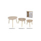 SET 3 MESAS AUXILIARES MADERA + MDF DARREN 59 x 59 x 49 cm PINO