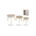 SET 3 MESAS AUXILIARES MADERA + MDF DARREN 59 x 59 x 49 cm PINO