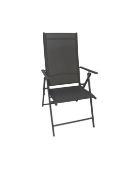 SILLA PLEGABLE 7 POSICIONES 56 x 65 x 103 cm ACERO ANTRACITA