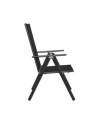 SILLA PLEGABLE 7 POSICIONES 56 x 65 x 103 cm ACERO ANTRACITA