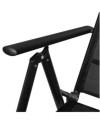 SILLA PLEGABLE 7 POSICIONES 56 x 65 x 103 cm ACERO ANTRACITA