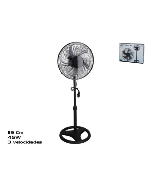 VENTILADOR DE PIE 40 cm 45W 1,19MT 3 VELOCIDADES