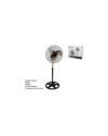 VENTILADOR DE PIE 45 cm NEGRO 60W 1.3MT 3 VEL