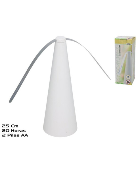 VENTILADOR ESPANTAMOSCAS 20H 9 x 9 x 25 cm BLANCO
