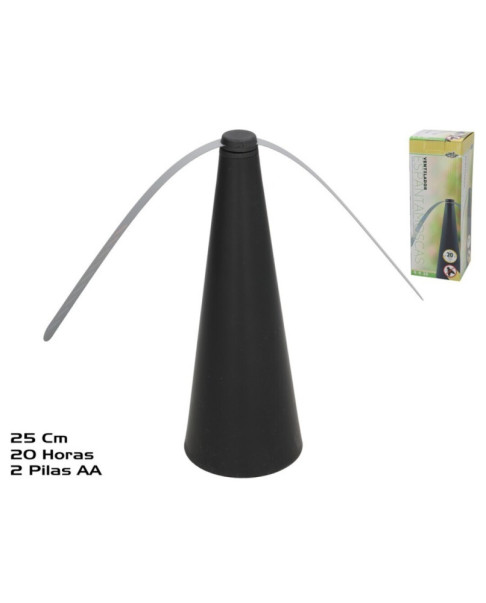 VENTILADOR ESPANTAMOSCAS 20H 9 x 9 x 25 cm NEGRO