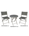 SET TERRAZA MIMBRE PLS 3 PCS SANSA GRIS