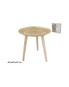 MESA AUXILIAR MADERA + MDF CASSIE 40 x 41 cm DORADO