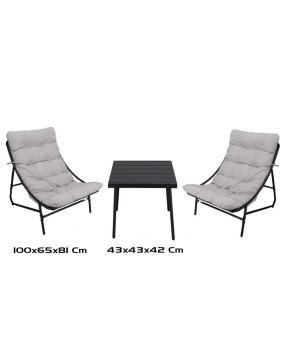 SET TERRAZA PALACE LUXE 43 x 43 x 42/66 x 86 x 82 cm