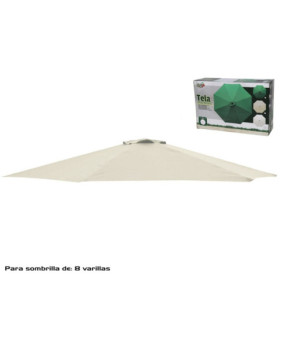 RECAMBIO DE TELA PARA PARASOL 3 METROS 8 VARILLAS (CREMA)