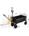 Carrito de playa Negro Grande