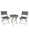 SET TERRAZA MIMBRE PLS 3 PCS SANSA GRIS