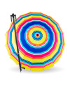 Sombrilla ARCOÍRIS 240 cm - Sombrilla con Espiral y NUEVO poste especial enroscador y colgador. 16 Varillas.