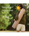 Silla de camping portátil para el aire libre con brazos, porta bebidas, bolsa de transporte y reposapiés (Beige)