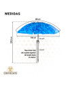 Sombrilla BAHAMAS 200 cm - Sombrilla con Espiral y NUEVO poste especial enroscador y colgador. 8 Varillas.