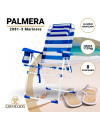PALMERA 2081-3 NEW Marinera - Silla de playa plegable con NUEVO cojín ergonómico y NUEVA nevera incorporada.