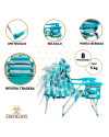 PACK Silla de Playa NAUTILUS 2108 (Aguamarina) + Sombrilla Nylon pequeña