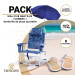 PACK Silla de Playa NAUTILUS 2108 (Flowers) + Sombrilla Nylon pequeña