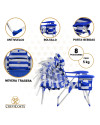 PACK Silla de Playa NAUTILUS 2108 (Marinera) + Sombrilla Nylon pequeña