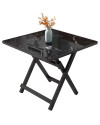 Mesa de comedor cuadrada moldeada por inyección de 60 x 60 x 50