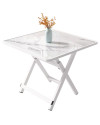 Mesa de comedor cuadrada moldeada por inyección de 60 x 60 x 50