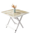 Mesa de comedor cuadrada moldeada por inyección de 60 x 60 x 50