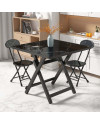 Mesa cuadrada plegable moldeada por inyección de 80 x 80 x 75