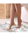Alfombrilla de baño Antideslizante 60 x 39 cm (Mármol Blanco)