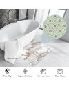 Alfombrilla de baño Antideslizante 60 x 39 cm (Mármol Blanco)