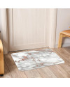 Alfombrilla de baño Antideslizante 60 x 39 cm (Mármol Blanco)