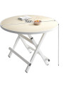 Mesa redonda plegable moldeada por inyección de 60 x 60 x 50