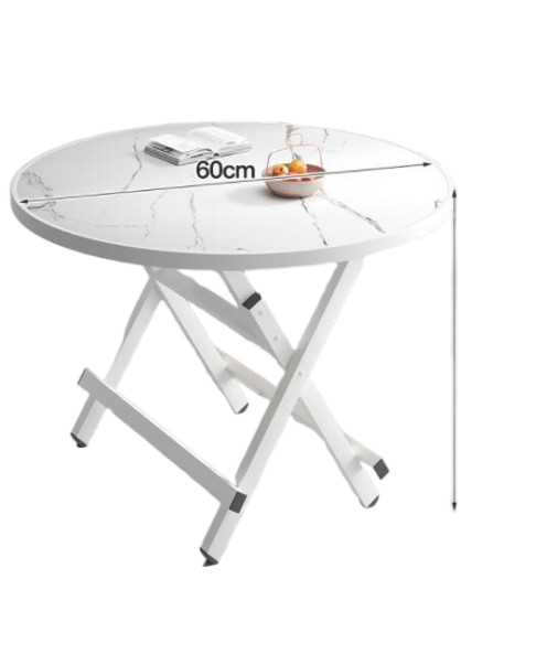 Mesa redonda plegable moldeada por inyección de 60 x 60 x 50